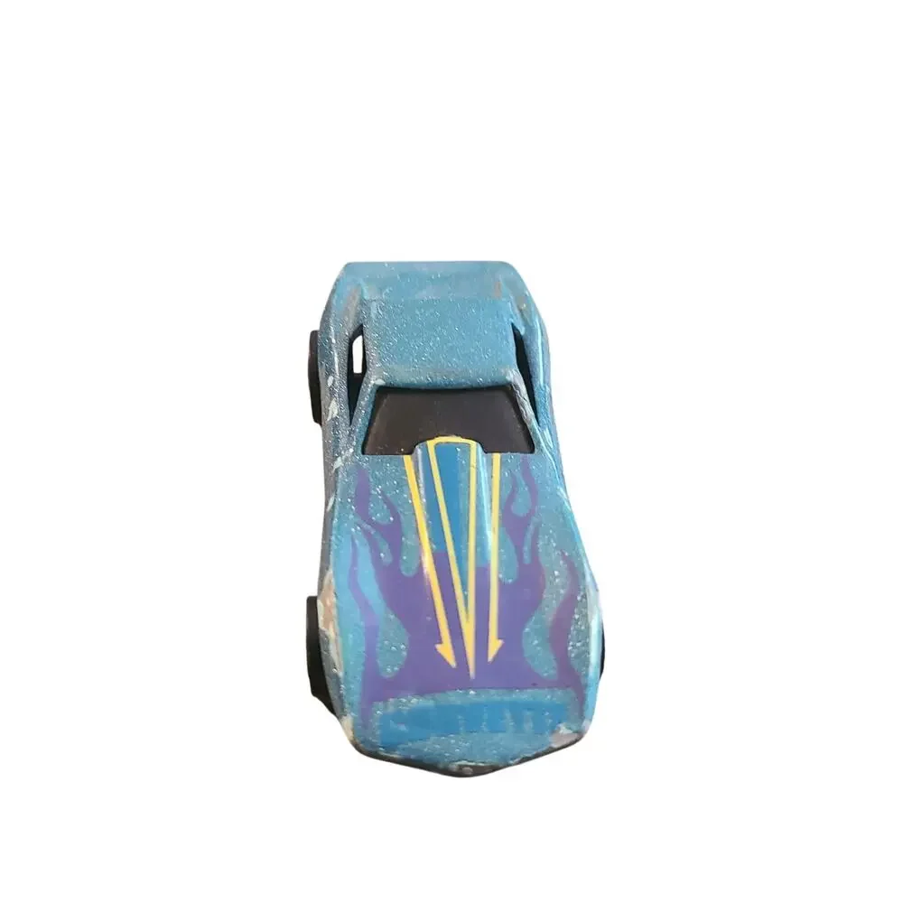 1975 Vintage Hot Wheels Corvette Stingray metal flake Blue with Purple Flames